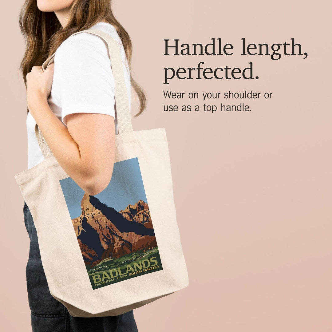 Badlands National Park, South Dakota, Lantern Press Artwork, Tote Bag Totes Lantern Press 