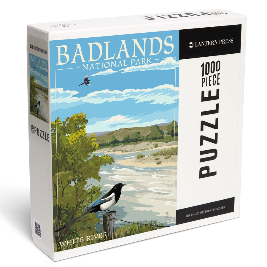 Badlands National Park, South Dakota, White River, Jigsaw Puzzle Puzzle Lantern Press 