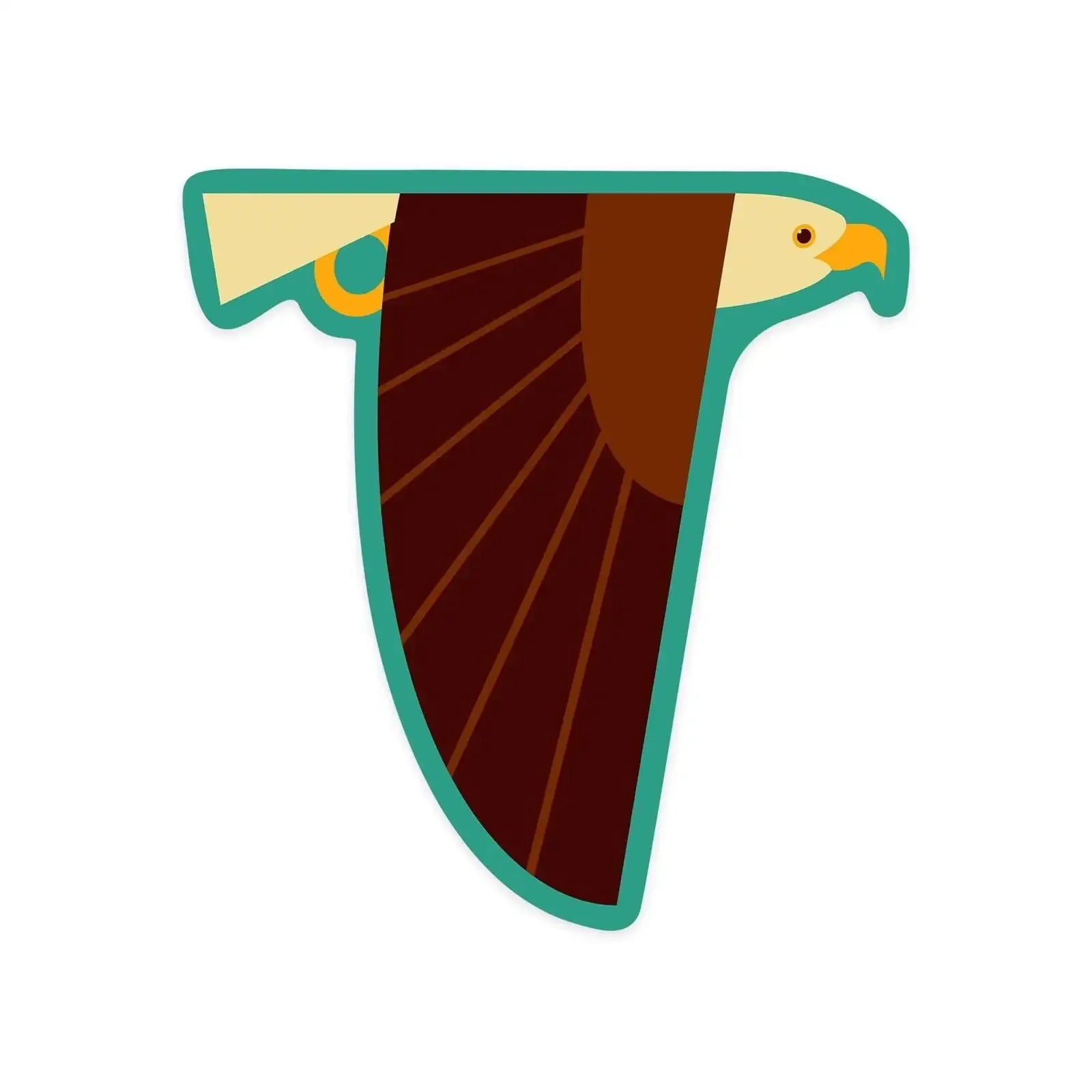 Bald Eagle, Flying, Geometric, Contour, outdoor vinyl stickers ...