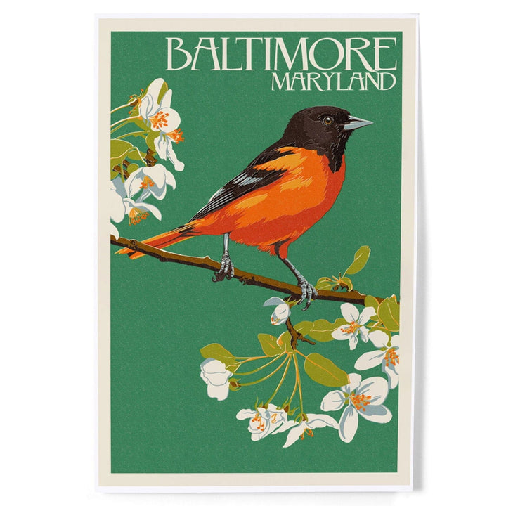 Baltimore, Maryland, Oriole Letterpress, Art & Giclee Prints Art Lantern Press 