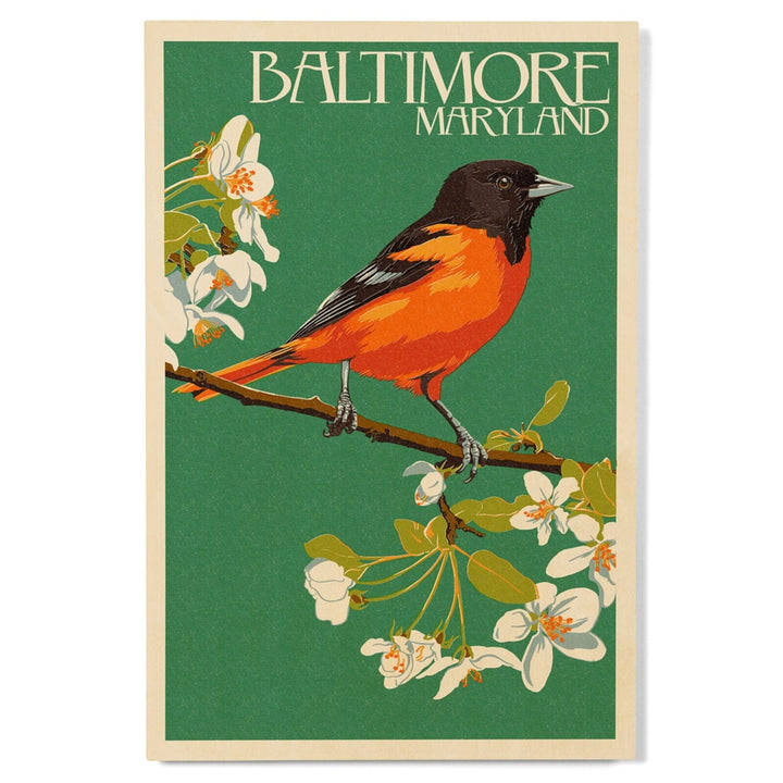 Baltimore, Maryland, Oriole Letterpress, Lantern Press Artwork, Wood Signs and Postcards Wood Lantern Press 