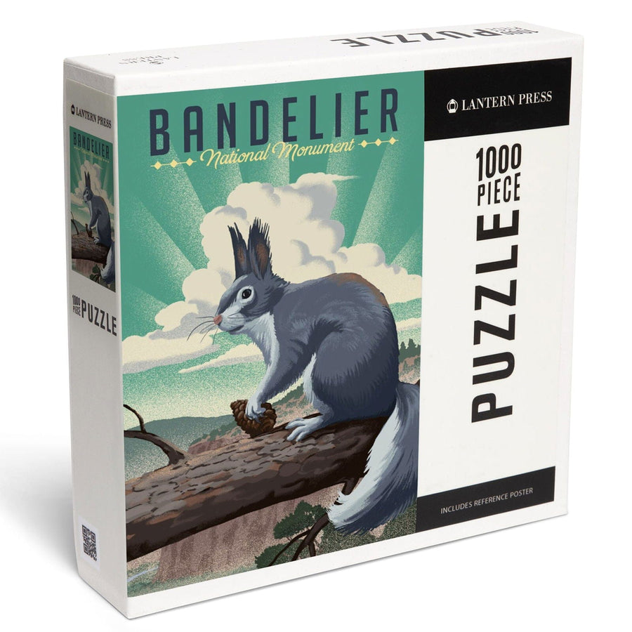 Bandelier National Monument, New Mexico, Abert's Squirrel, Lithograph, Jigsaw Puzzle Puzzle Lantern Press 