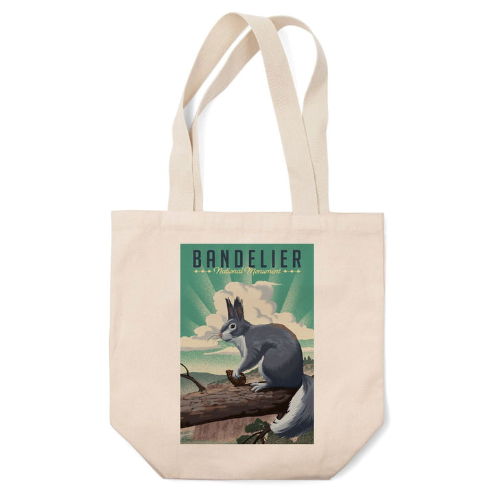 Bandelier National Monument, New Mexico, Abert's Squirrel, Lithograph, Tote Bag Totes Lantern Press 