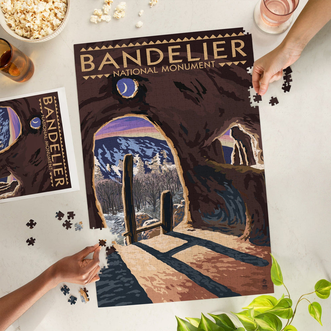 Bandelier National Monument, New Mexico, Twilight View, Jigsaw Puzzle Puzzle Lantern Press 