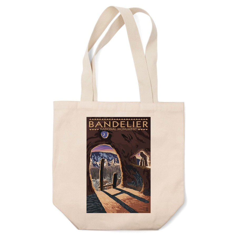 Bandelier National Monument, New Mexico, Twilight View, Lantern Press Artwork, Tote Bag Totes Lantern Press 