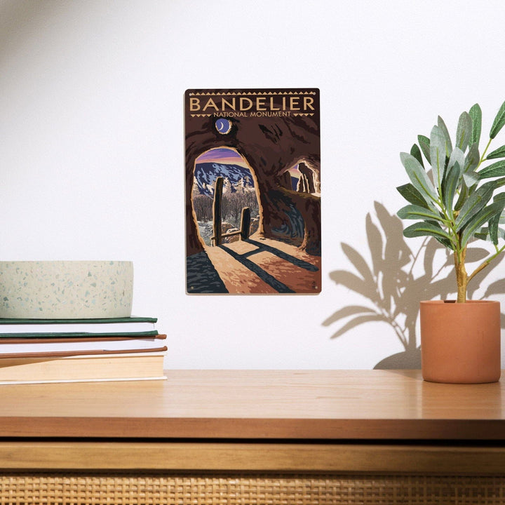 Bandelier National Monument, New Mexico, Twilight View, Lantern Press Artwork, Wood Signs and Postcards Wood Lantern Press 