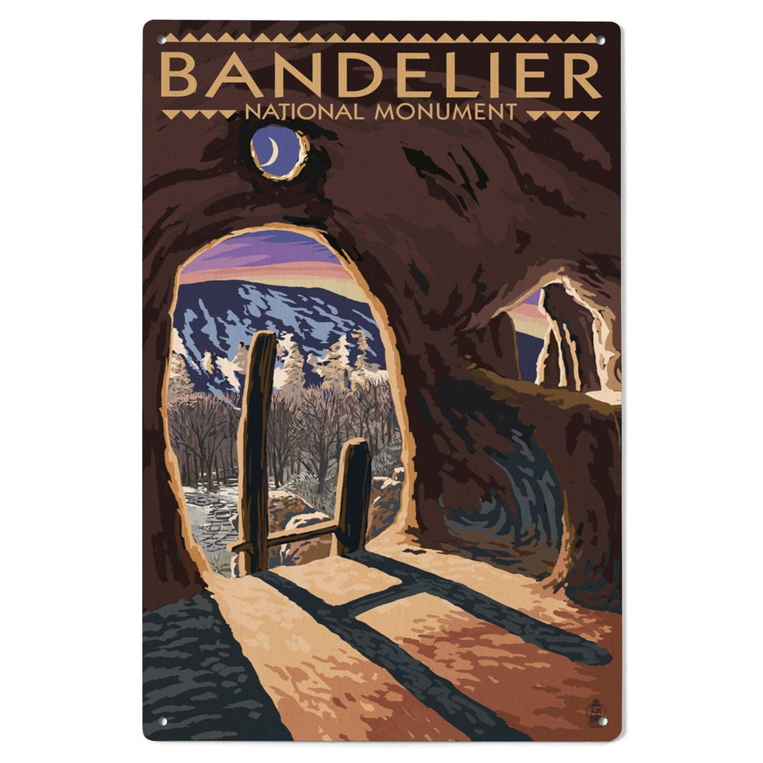 Bandelier National Monument, New Mexico, Twilight View, Lantern Press Artwork, Wood Signs and Postcards Wood Lantern Press 