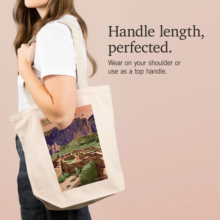 Bandelier National Monument, New Mexico, Tyuonyi, Lantern Press Artwork, Tote Bag Totes Lantern Press 