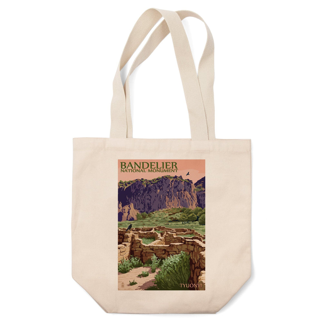 Bandelier National Monument, New Mexico, Tyuonyi, Lantern Press Artwork, Tote Bag Totes Lantern Press 