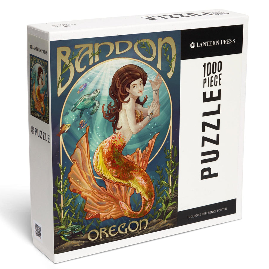 Bandon, Oregon, Mermaid, Jigsaw Puzzle Puzzle Lantern Press 