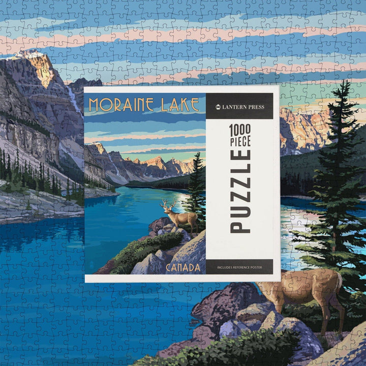 Banff, Alberta, Canada, Moraine Lake, Jigsaw Puzzle Puzzle Lantern Press 