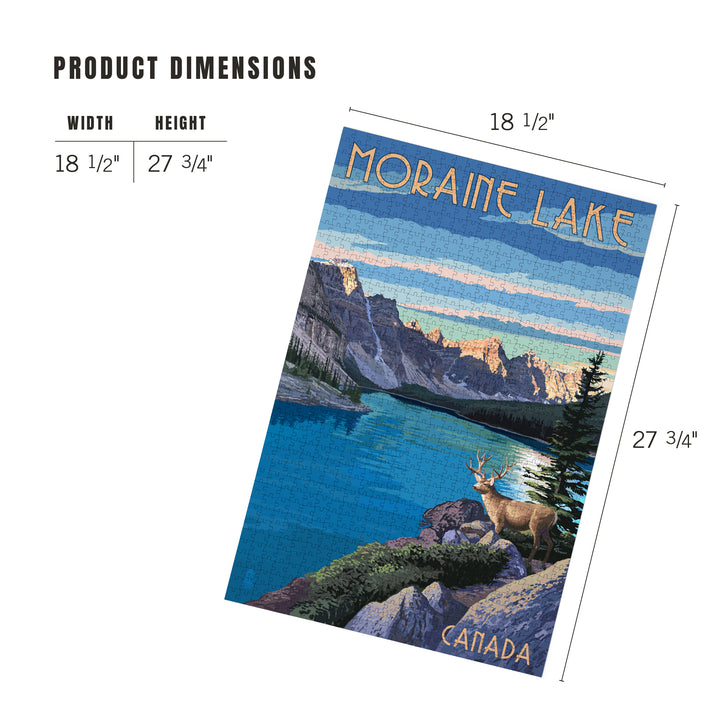 Banff, Alberta, Canada, Moraine Lake, Painterly, Jigsaw Puzzle Puzzle Lantern Press 