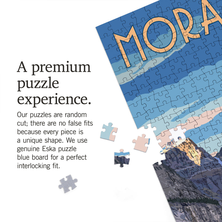 Banff, Alberta, Canada, Moraine Lake, Painterly, Jigsaw Puzzle Puzzle Lantern Press 