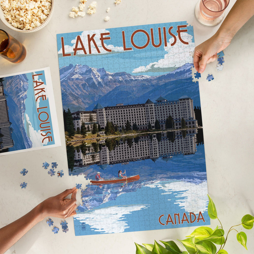 Banff, Canada, Lake Louise, Jigsaw Puzzle Puzzle Lantern Press 