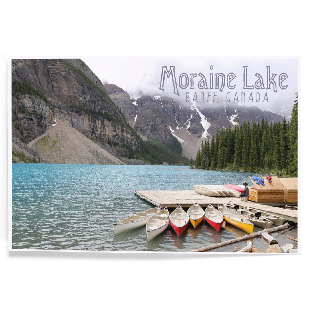 Banff, Canada, Moraine Lake and Canoes, Photography, Art & Giclee Prints Art Lantern Press 