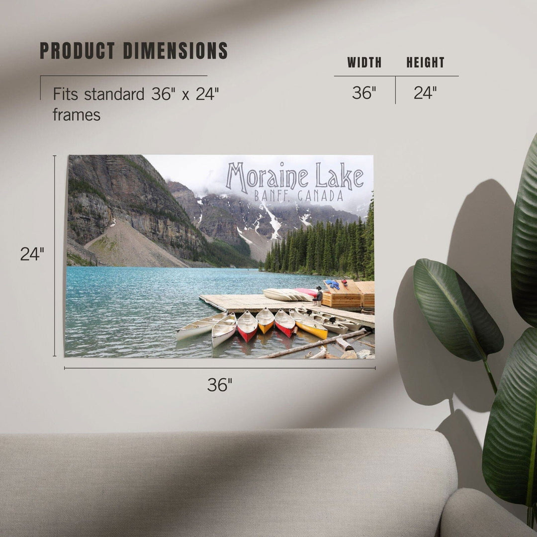 Banff, Canada, Moraine Lake and Canoes, Photography, Art & Giclee Prints Art Lantern Press 