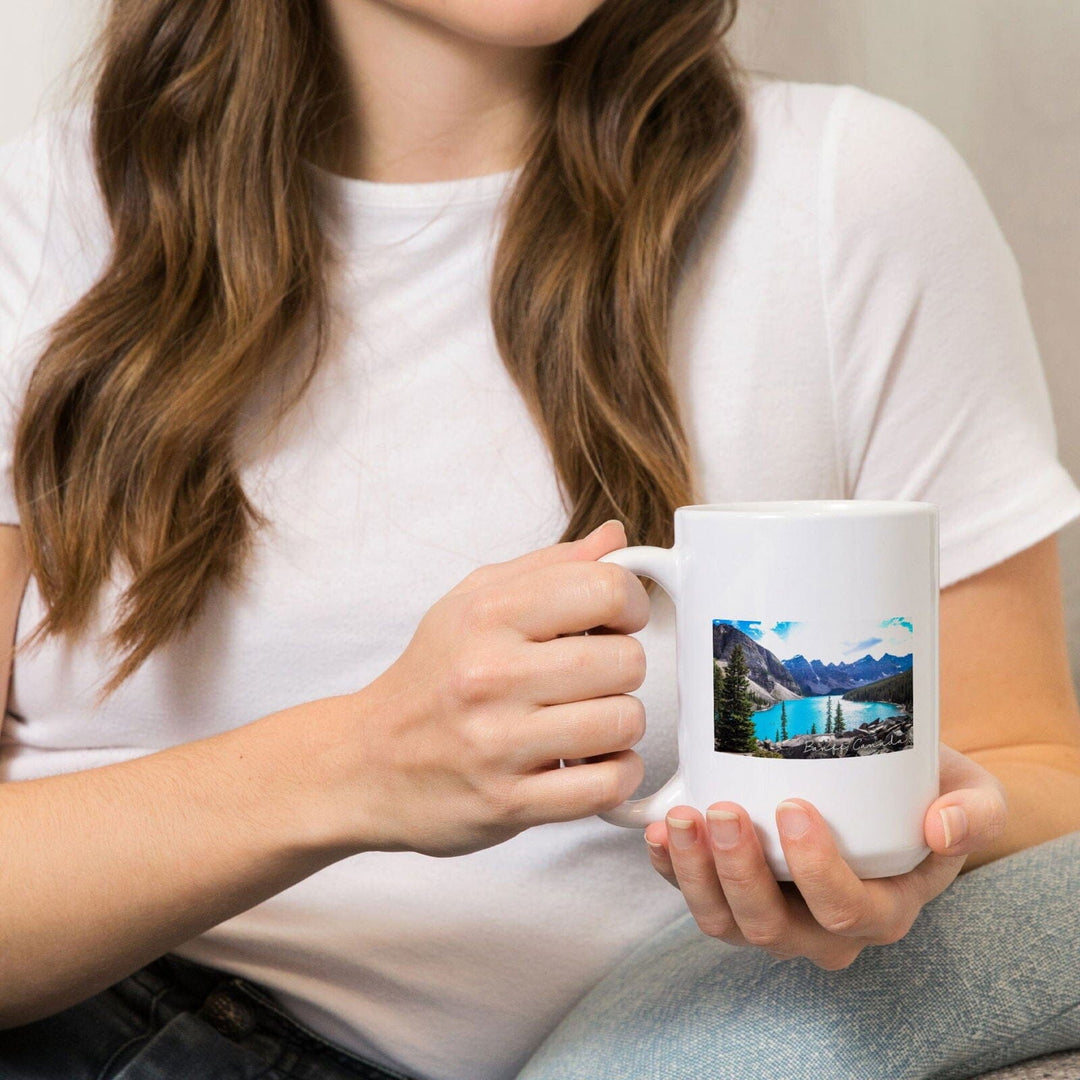 Banff, Canada, Moraine Lake, Elevated View, Photography, Ceramic Mug Mugs Lantern Press 