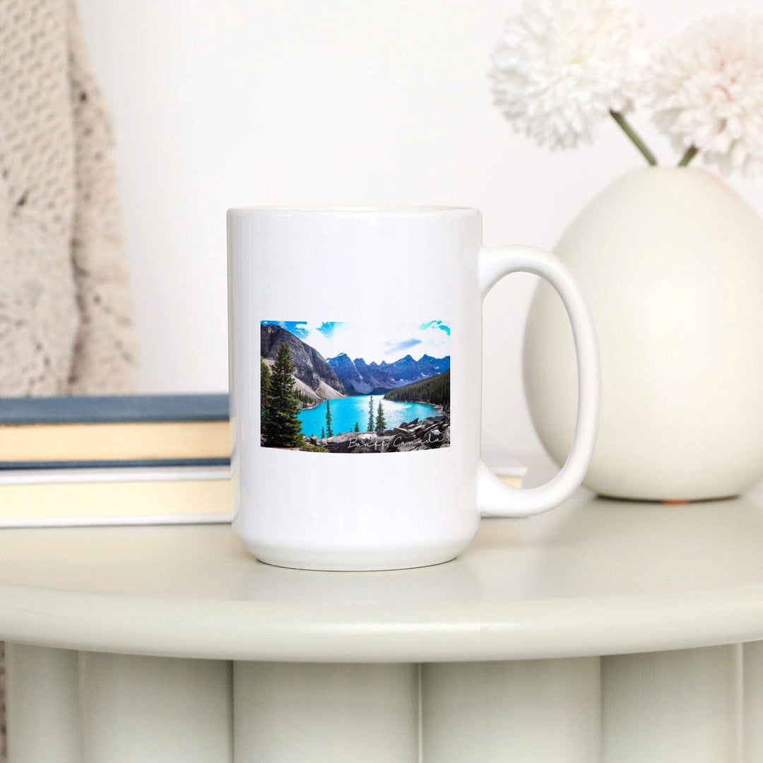 Banff, Canada, Moraine Lake, Elevated View, Photography, Ceramic Mug Mugs Lantern Press 