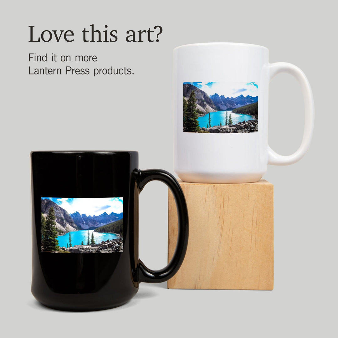 Banff, Canada, Moraine Lake, Elevated View, Photography, Ceramic Mug Mugs Lantern Press 