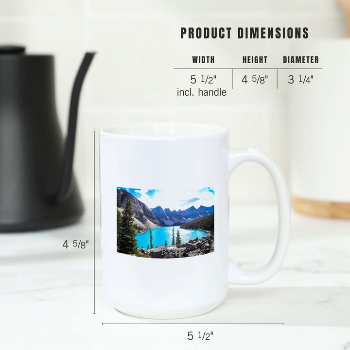 Banff, Canada, Moraine Lake, Elevated View, Photography, Ceramic Mug Mugs Lantern Press 