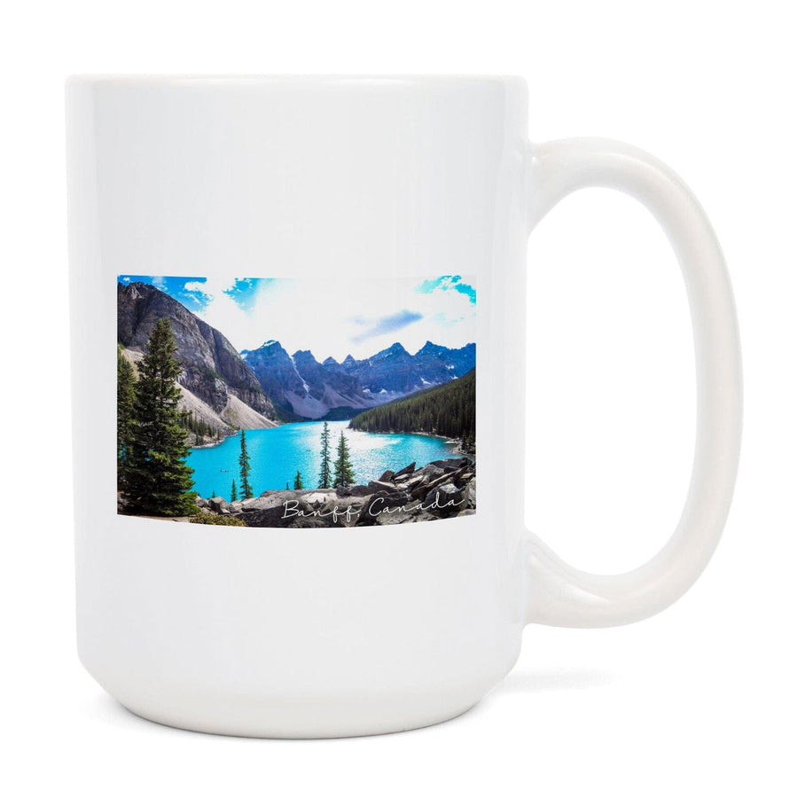 Banff, Canada, Moraine Lake, Elevated View, Photography, Ceramic Mug Mugs Lantern Press 