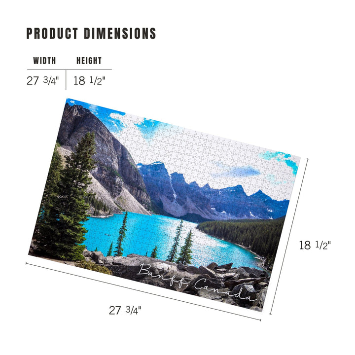 Banff, Canada, Moraine Lake, Elevated View, Photography, Jigsaw Puzzle Puzzle Lantern Press 