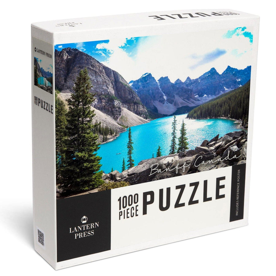 Banff, Canada, Moraine Lake, Elevated View, Photography, Jigsaw Puzzle Puzzle Lantern Press 