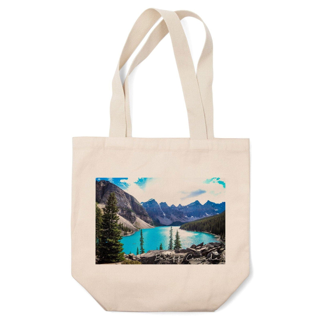 Banff, Canada, Moraine Lake, Elevated View, Photography, Tote Bag Totes Lantern Press 