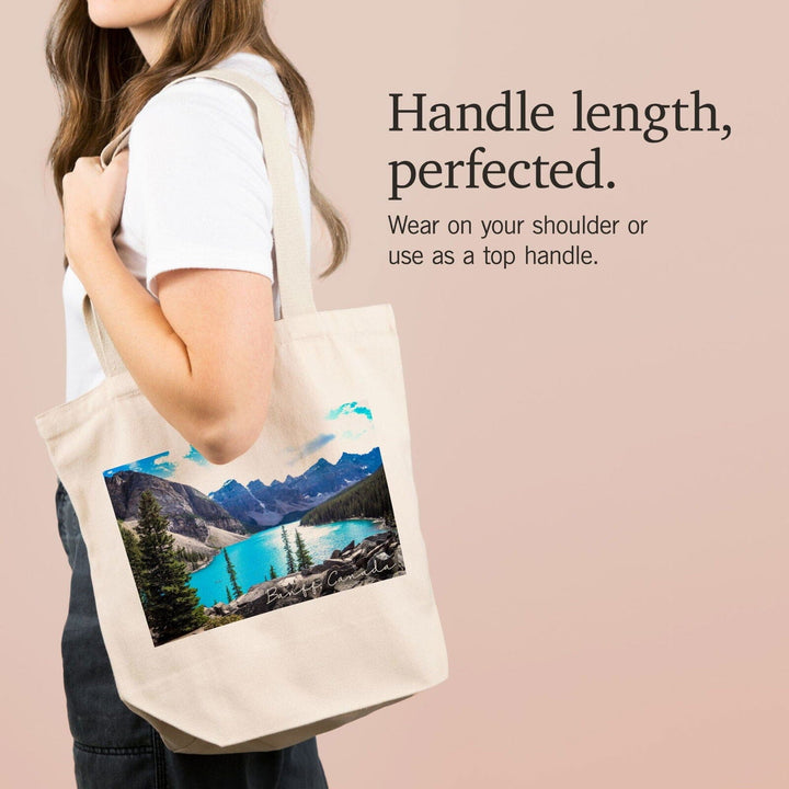 Banff, Canada, Moraine Lake, Elevated View, Photography, Tote Bag Totes Lantern Press 