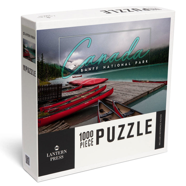 Banff National Park, Canada, Lake Louise and Boats, Photography, Jigsaw Puzzle Puzzle Lantern Press 