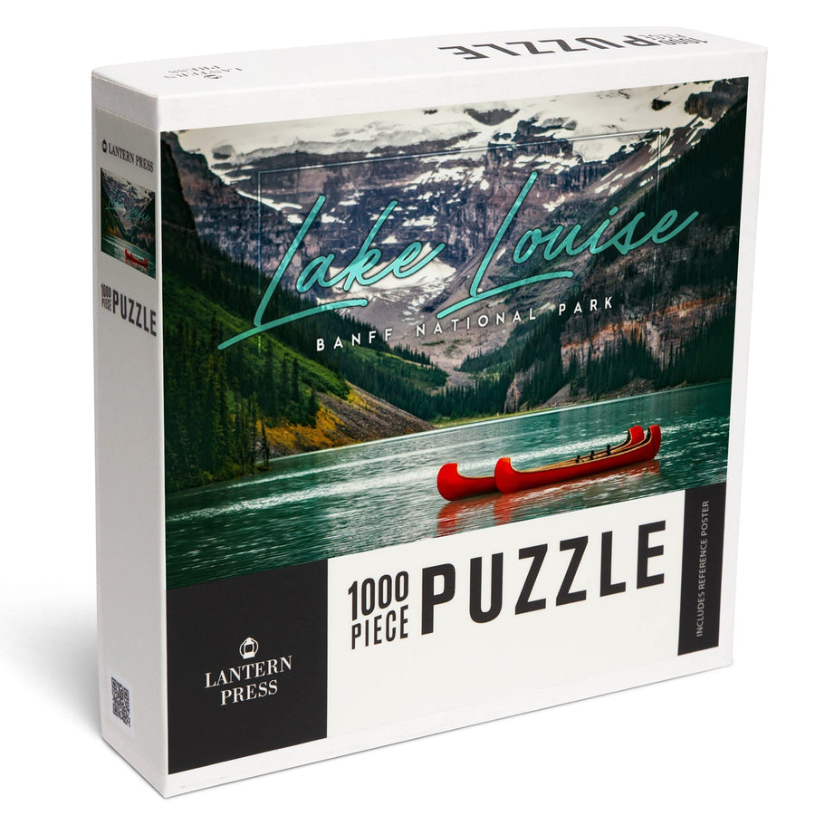 Banff National Park, Canada, Lake Louise, Big Type, Photography, Jigsaw Puzzle Puzzle Lantern Press 