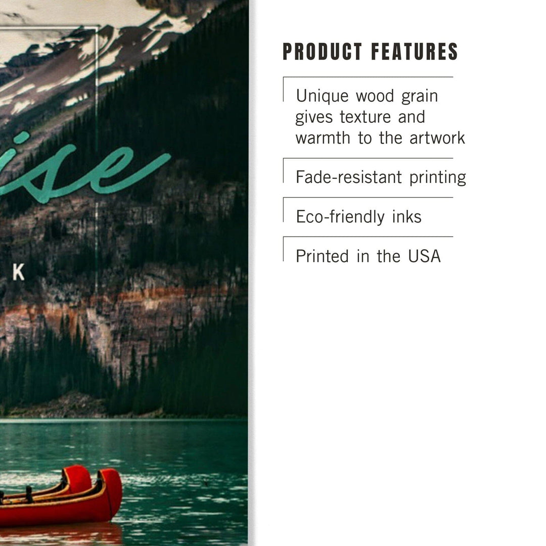 Banff National Park, Canada, Lake Louise, Big Type, Photography, Wood Signs and Postcards Wood Lantern Press 