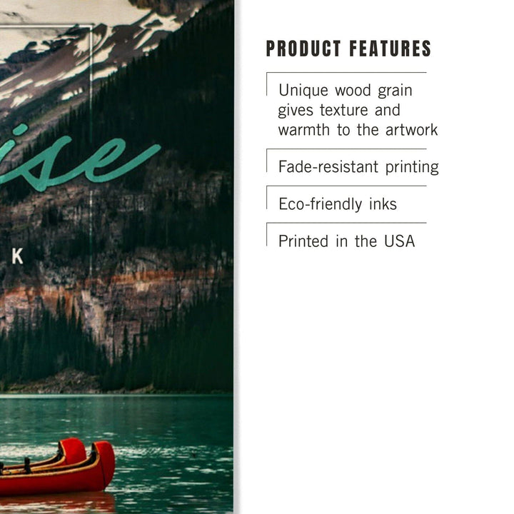 Banff National Park, Canada, Lake Louise, Big Type, Photography, Wood Signs and Postcards Wood Lantern Press 