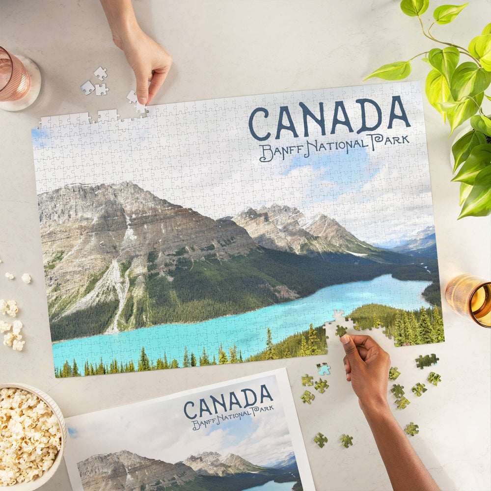 Banff National Park, Canada, Peyto Lake, Photography, Jigsaw Puzzle Puzzle Lantern Press 