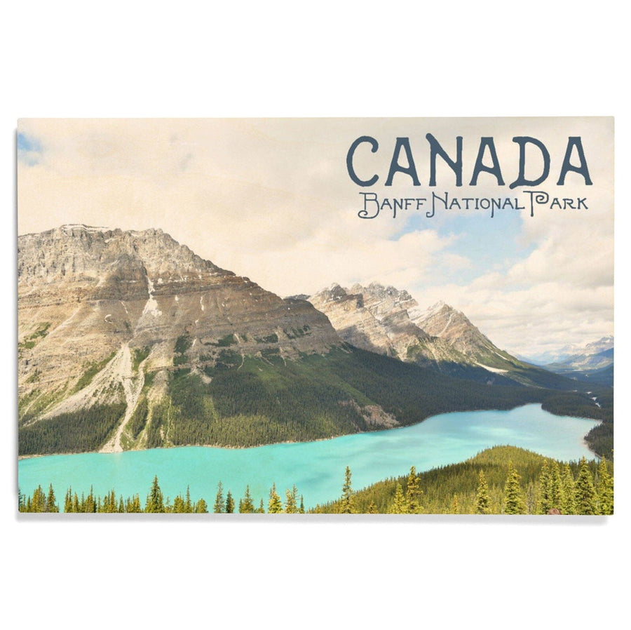 Banff National Park, Canada, Peyto Lake, Photography, Wood Signs and Postcards Wood Lantern Press 