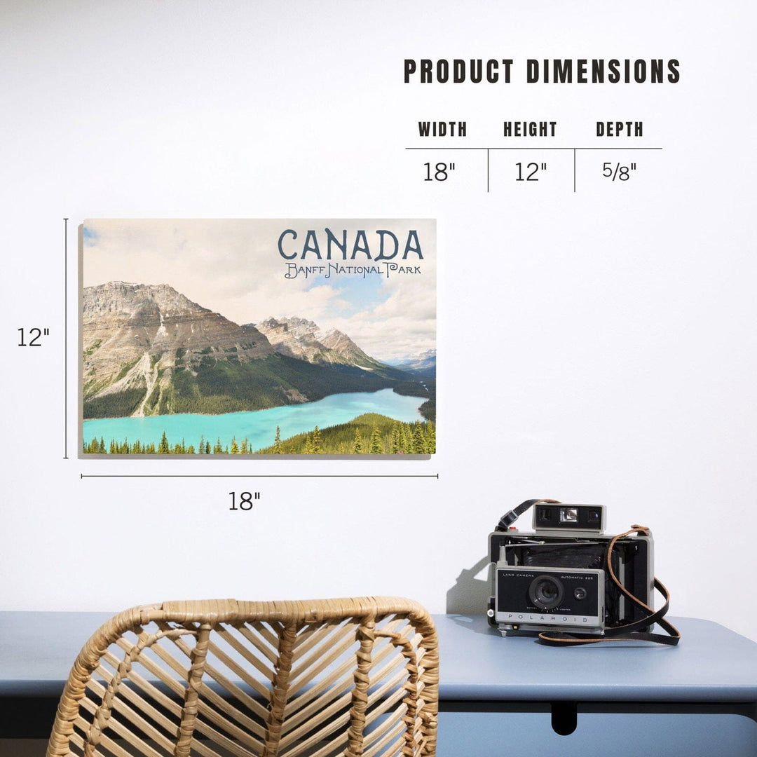 Banff National Park, Canada, Peyto Lake, Photography, Wood Signs and Postcards Wood Lantern Press 