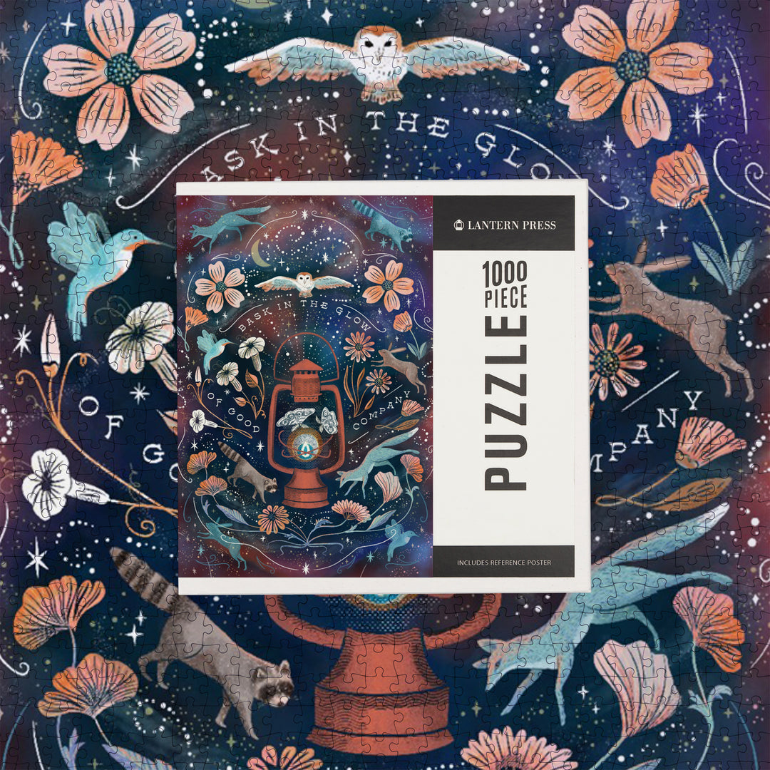 Bask in the Glow of Good Company, Jigsaw Puzzle Puzzle Lantern Press 