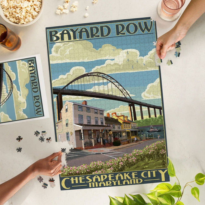 Bayard Row, Chesapeake City, Maryland, Jigsaw Puzzle Puzzle Lantern Press 