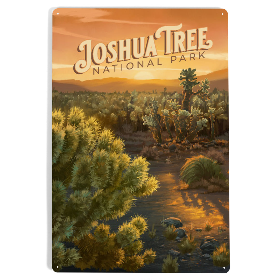 Joshua Tree National Park, California, Oil Painting, Metal Signs