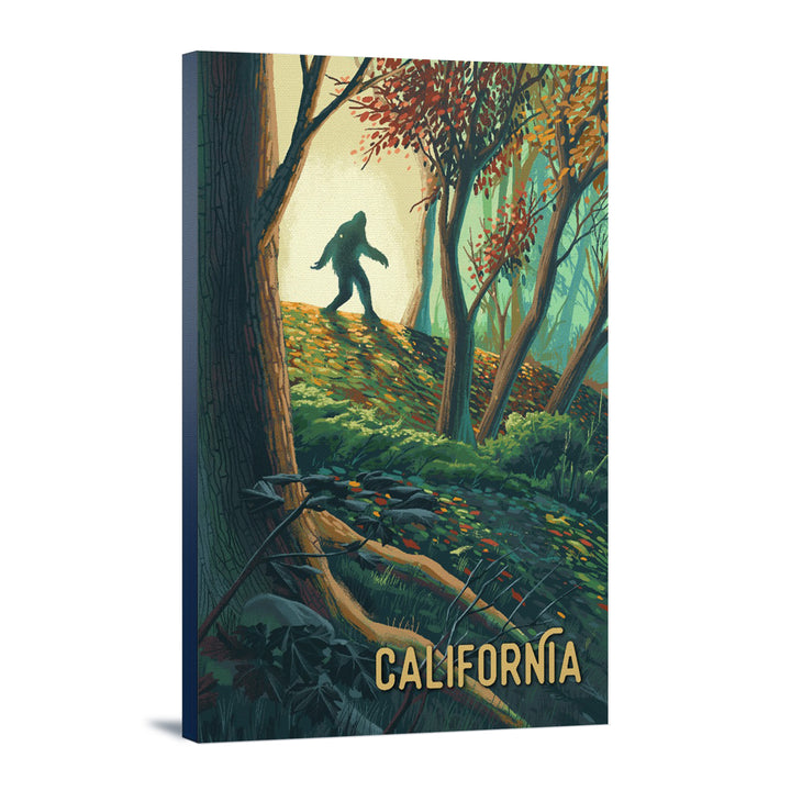 California, Wanderer, Bigfoot in Forest, Stretched Canvas
