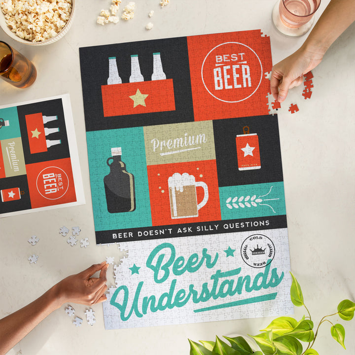 Beer Understands, Collage, Beer Sentiment, Jigsaw Puzzle