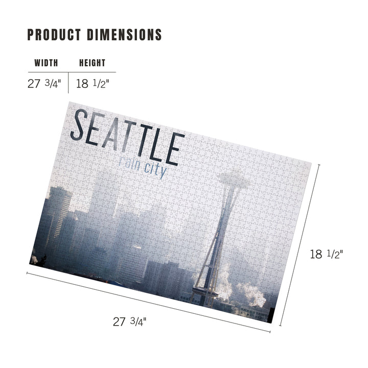 Seattle, Washington, Space Needle and Skyline Fog, 1000 Piece Jigsaw Puzzle