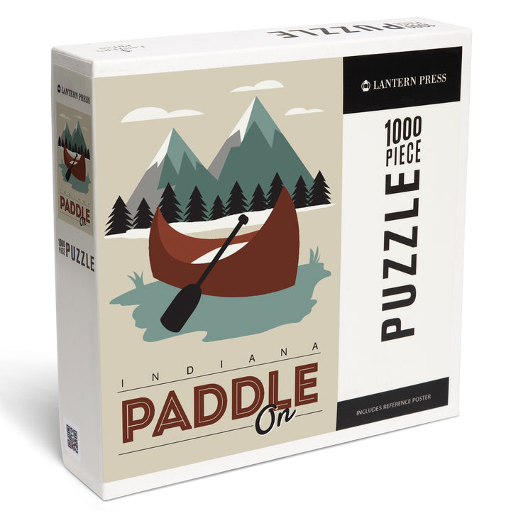 Indiana, Paddle On, Canoe, Jigsaw Puzzle