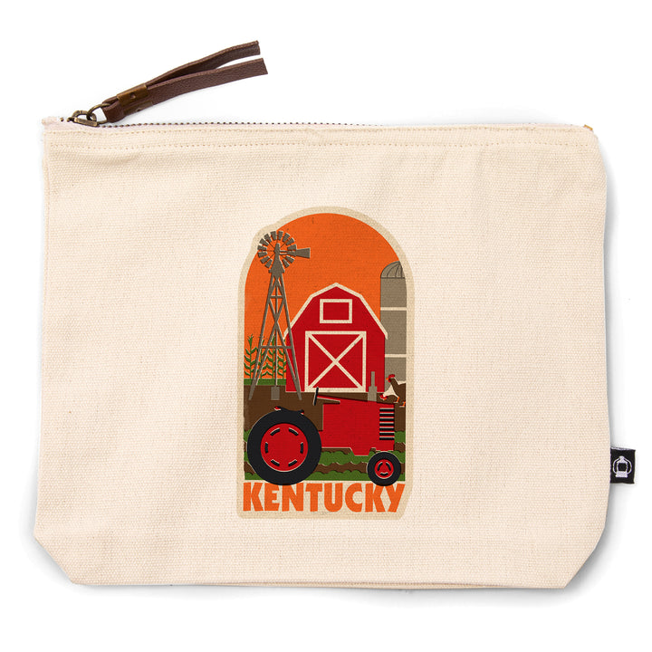 Kentucky, Country Woodblock, Contour, Lantern Press Artwork, Accessory Go Bag