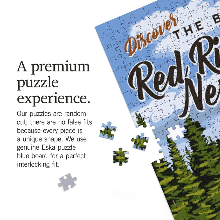 Red River, New Mexico, Painterly, Waterfall, 1000 Piece Jigsaw Puzzle