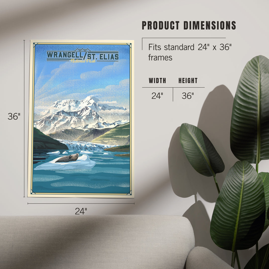 Wrangell-St Elias National Park and Preserve, Alaska, Lithograph, Art & Giclee Prints