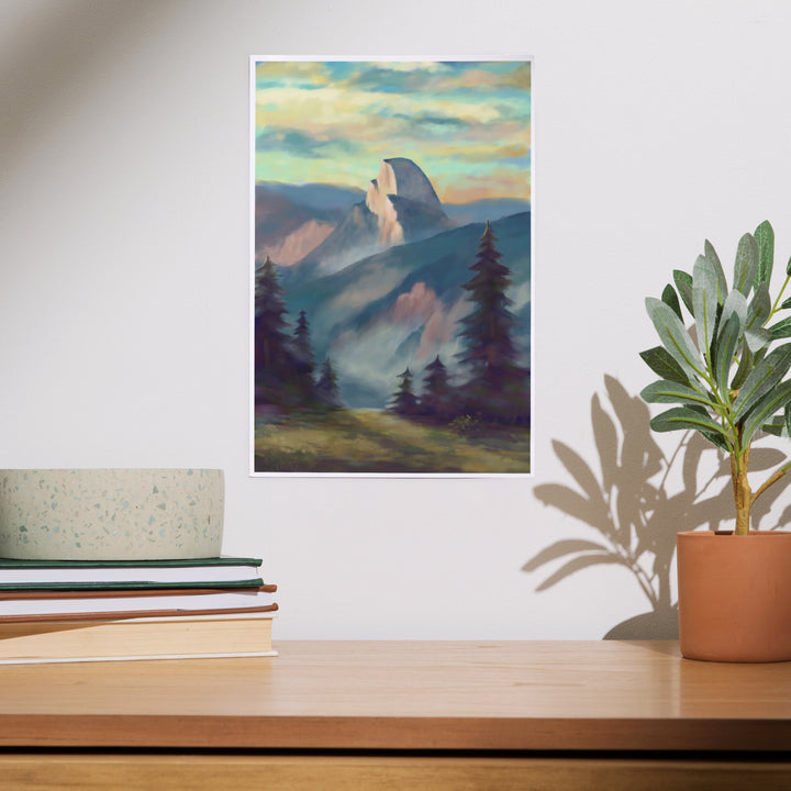 Yosemite National Park, California, Half Dome, Oil Painting, Art & Giclee Prints