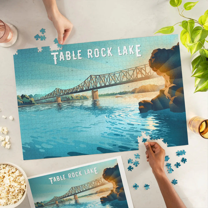 Missouri, Lithograph, Table Rock Lake, Jigsaw Puzzle