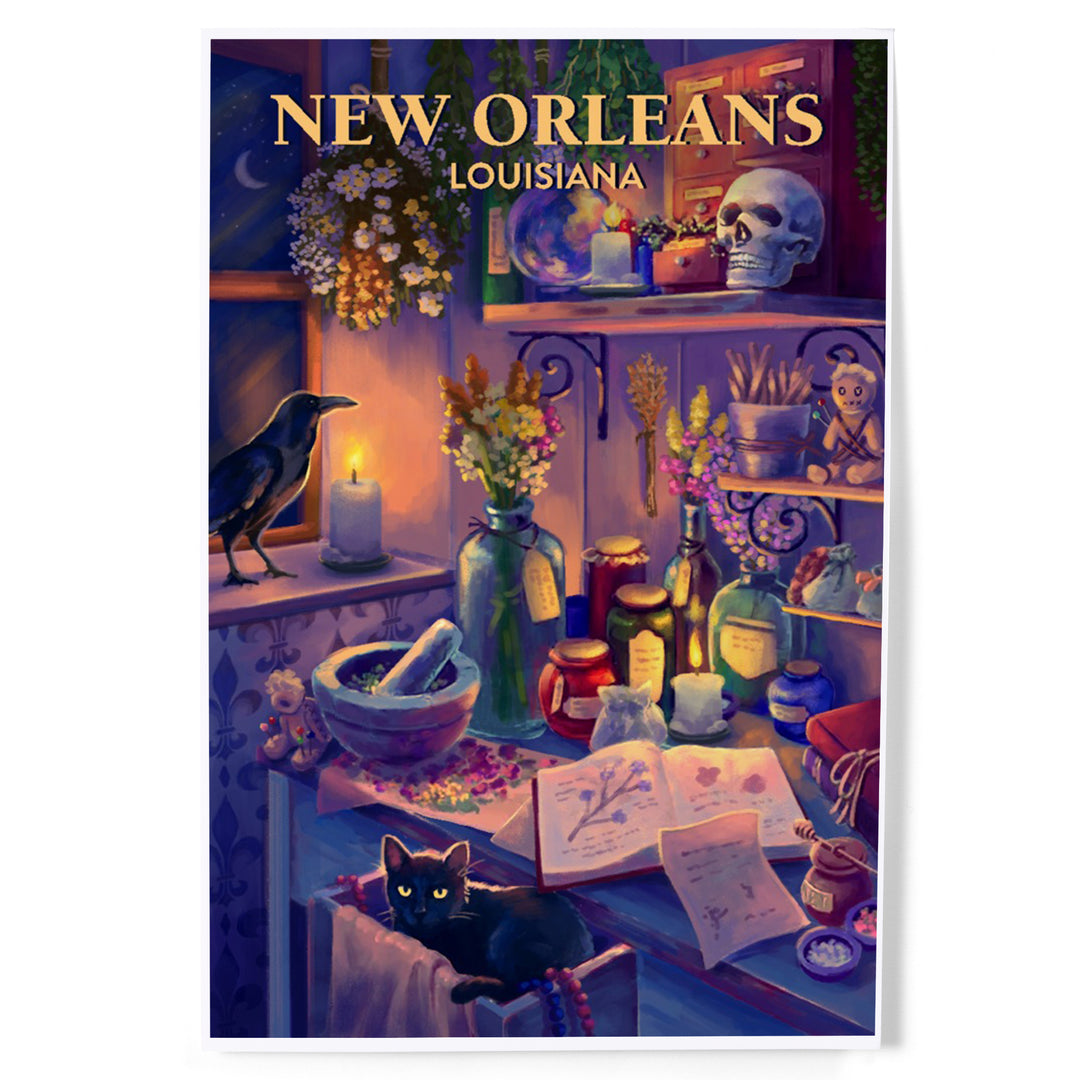 New Orleans, Louisiana Midnight Apothecary, Art & Giclee Prints