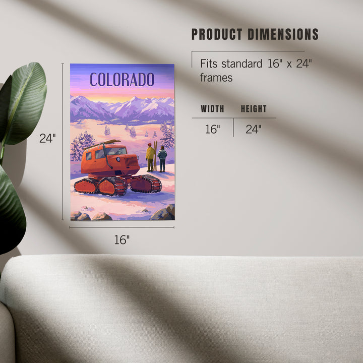 Colorado, Painterly, Snowcat, Art & Giclee Prints